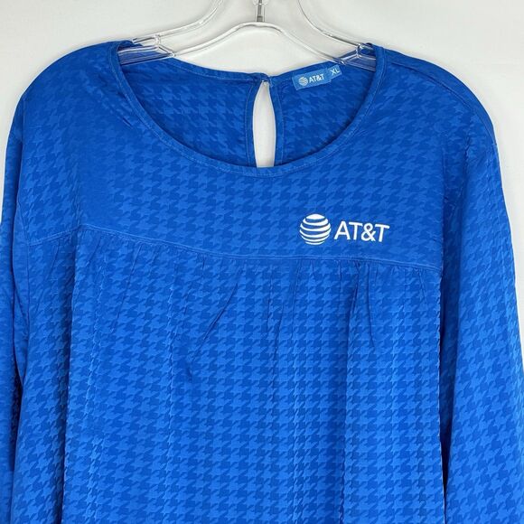 AT&T Employee Uniform Blouse Blue for Women Size XL - Picture 3 of 11